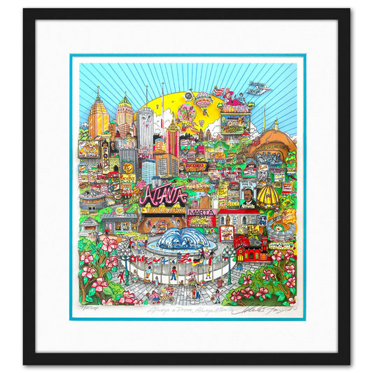 Charles Fazzino- 3D Construction Silkscreen Serigraph "Always A Dream, Always Atlanta"