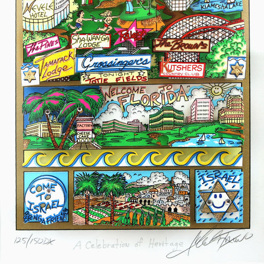 Charles Fazzino- 3D Construction Silkscreen Serigraph "A Celebration of Heritage"