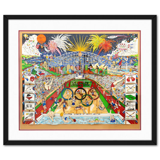 Charles Fazzino- 3D Construction Silkscreen Serigraph "Olympics"