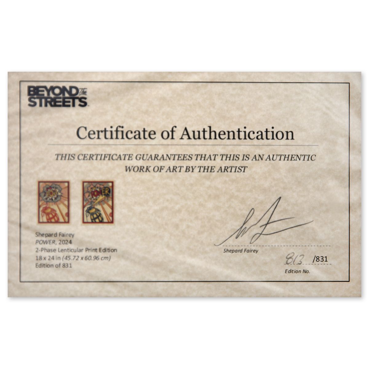 Shepard Fairey- Lenticular "Power"