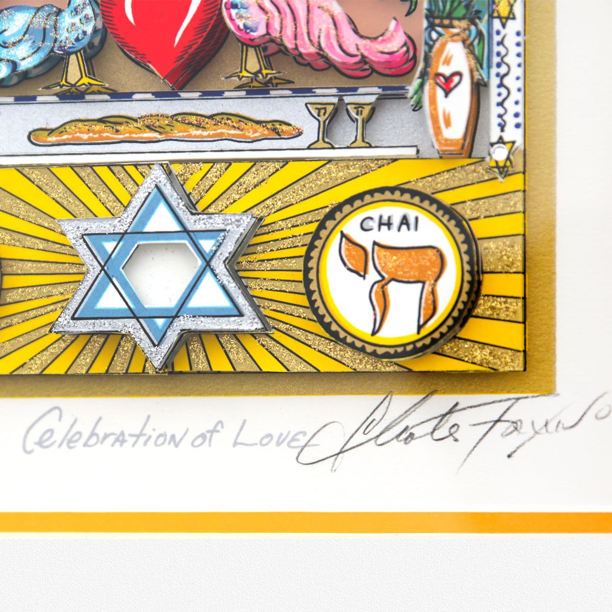 Charles Fazzino- 3D Construction Silkscreen Serigraph "Celebration of Love"