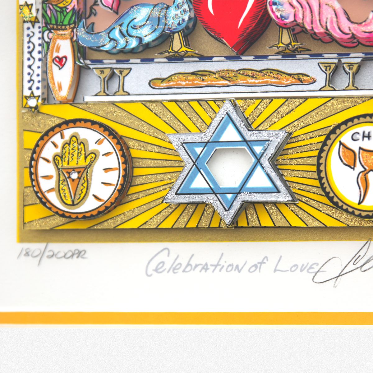 Charles Fazzino- 3D Construction Silkscreen Serigraph "Celebration of Love"