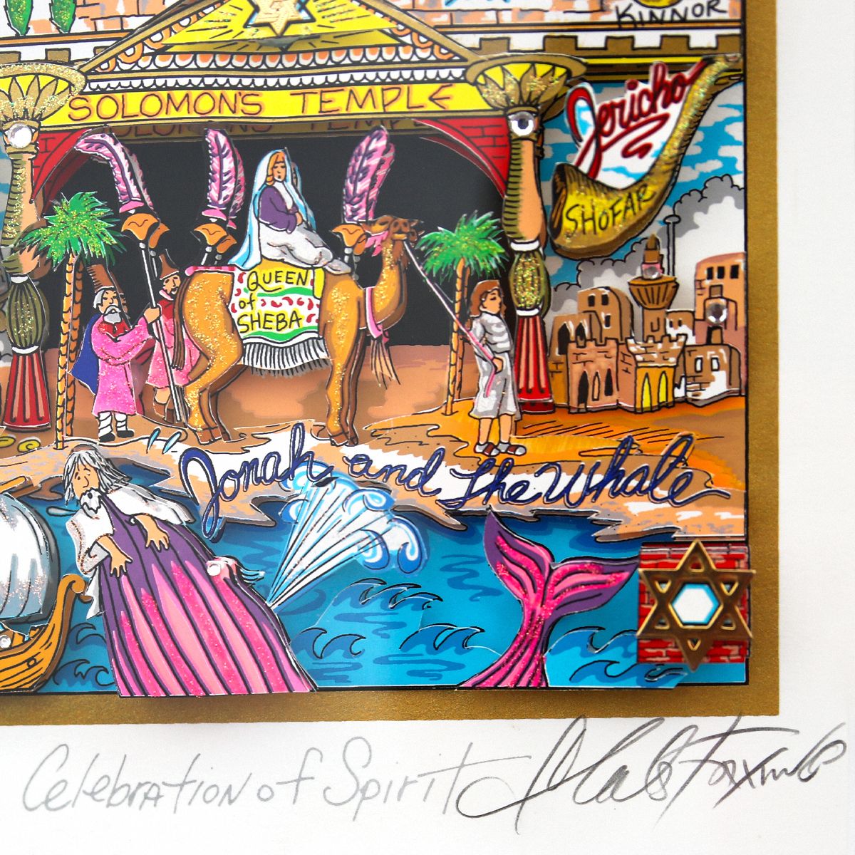 Charles Fazzino- 3D Construction Silkscreen Serigraph "Celebration of Spirit"