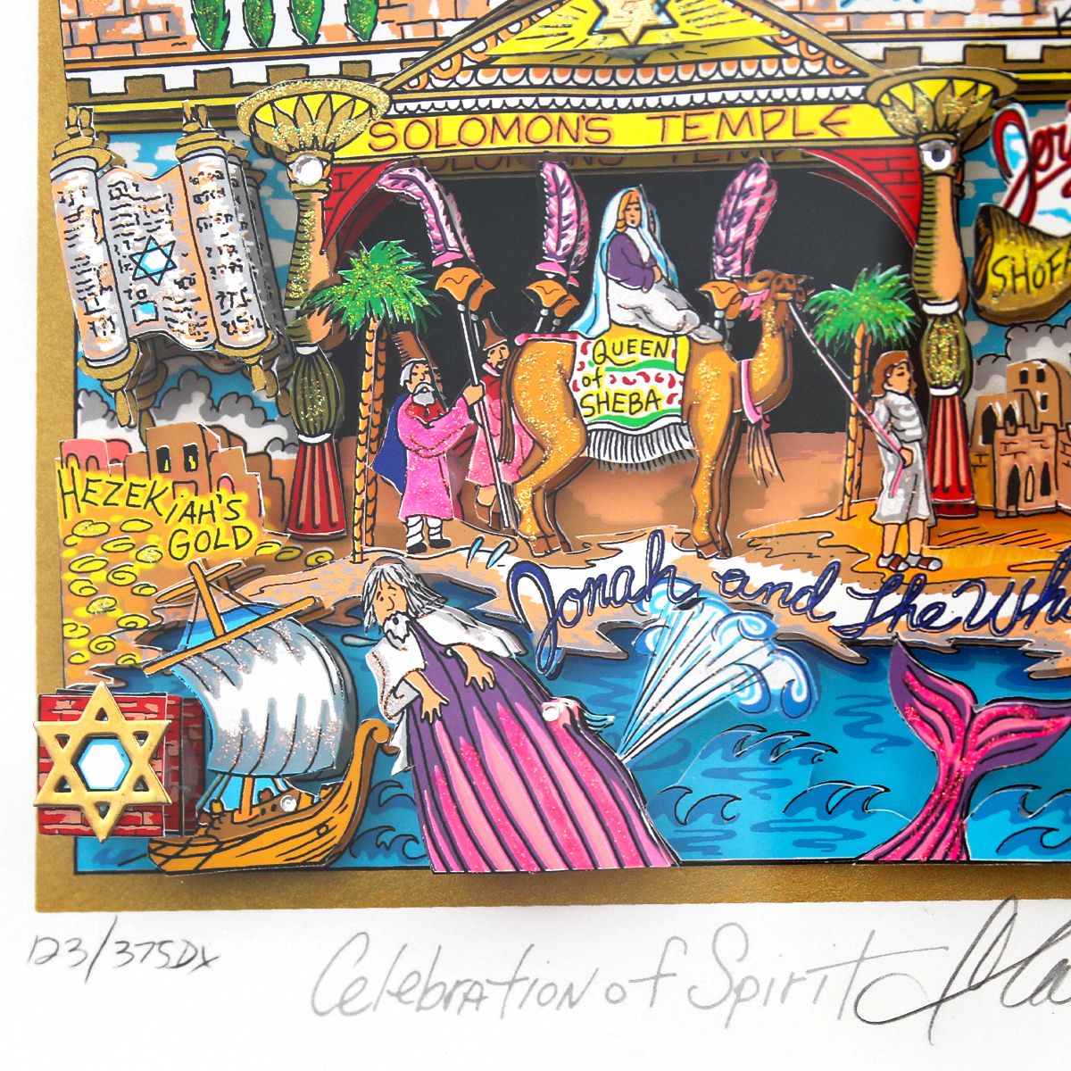 Charles Fazzino- 3D Construction Silkscreen Serigraph "Celebration of Spirit"