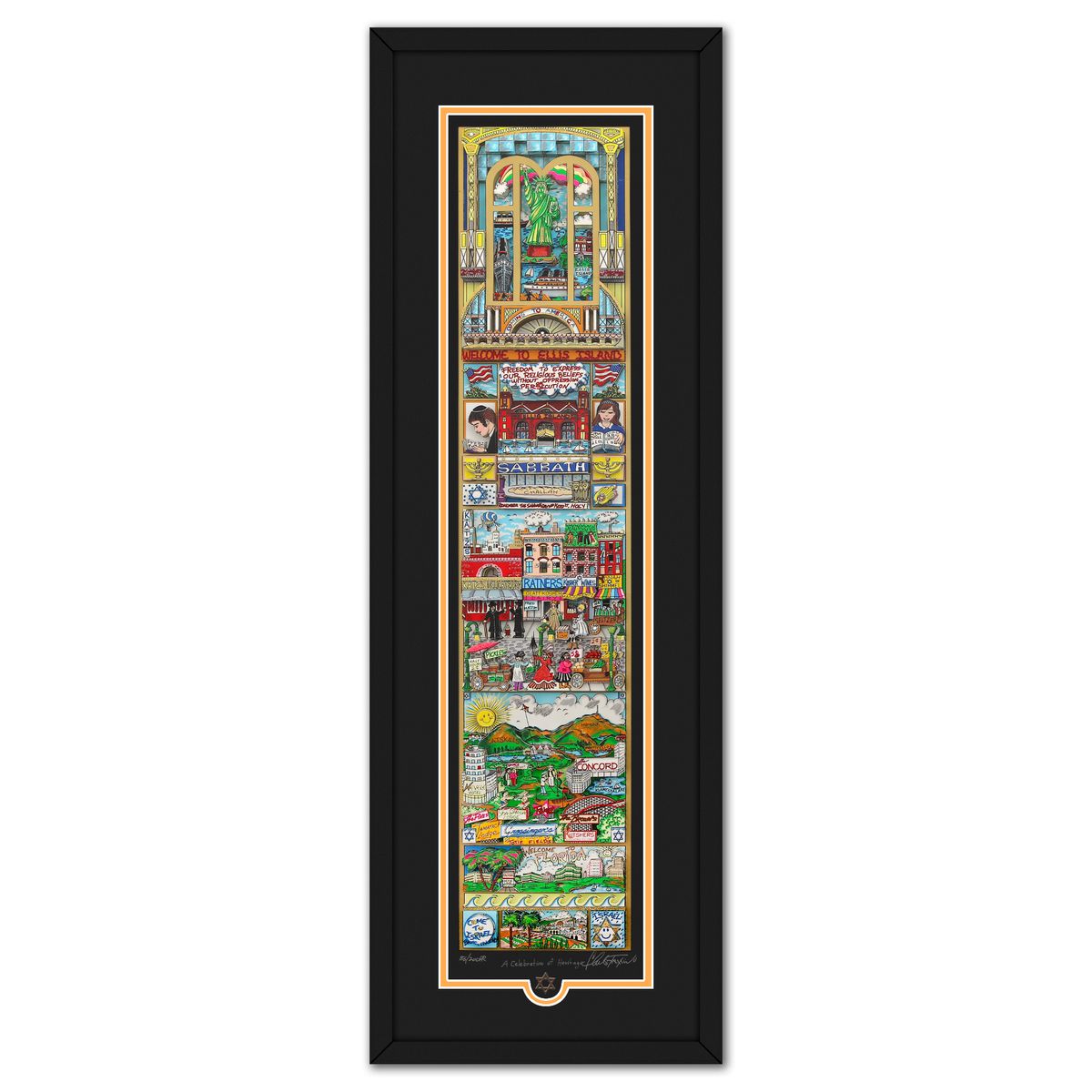 Charles Fazzino- 3D Construction Silkscreen Serigraph "A Celebration of Heritage"