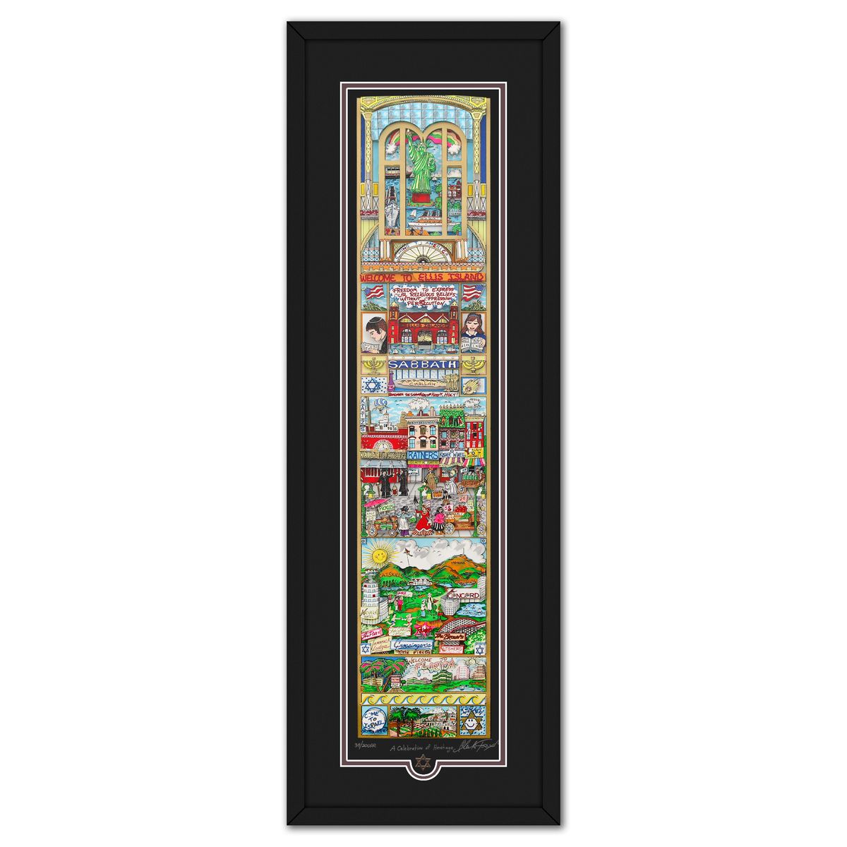 Charles Fazzino- 3D Construction Silkscreen Serigraph "A Celebration of Heritage"