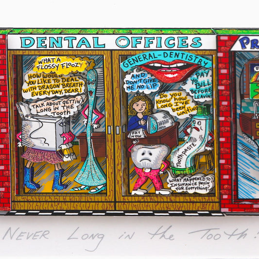 Charles Fazzino- 3D Construction Silkscreen Serigraph "Never Long in the Tooth!"
