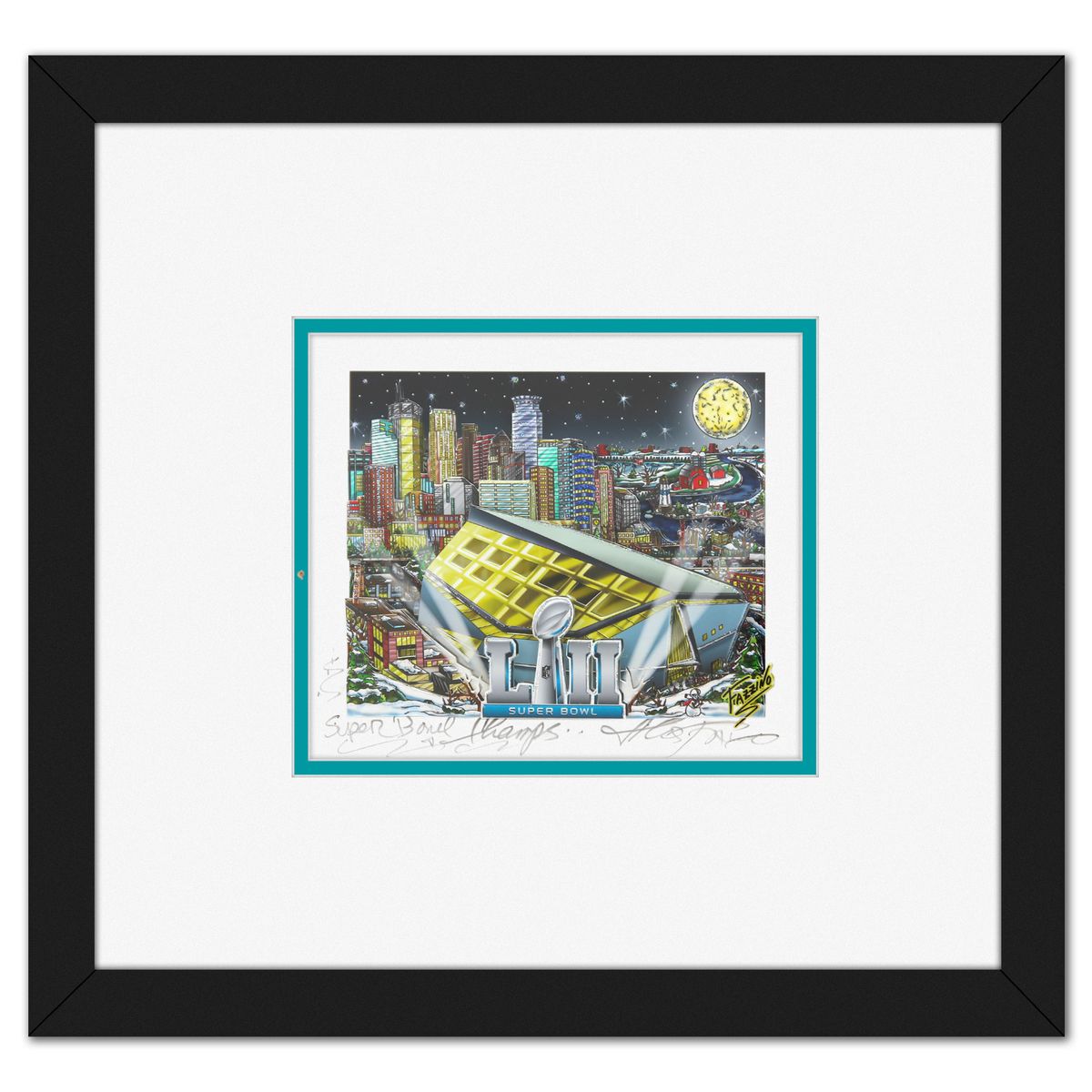 Charles Fazzino- 3D Construction Silkscreen Serigraph "Super Bowl Champs"