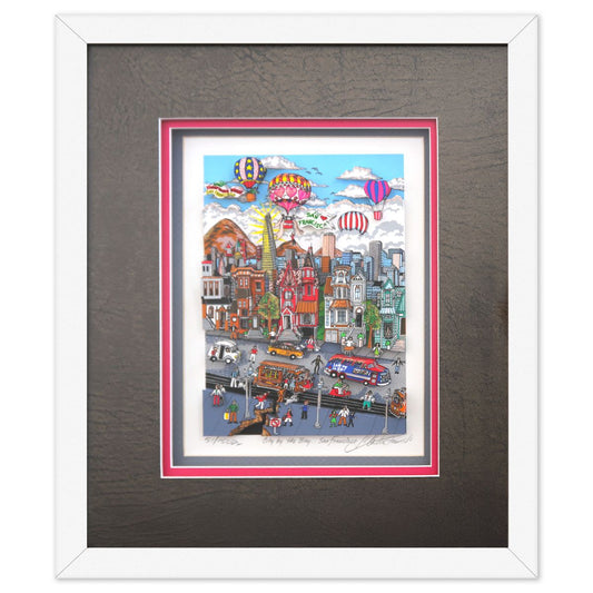 Charles Fazzino- 3D Construction Silkscreen Serigraph "City by the San Fransisco"
