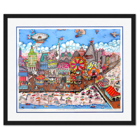 Charles Fazzino- 3D Construction Silkscreen Serigraph "Under the Boardwalk"