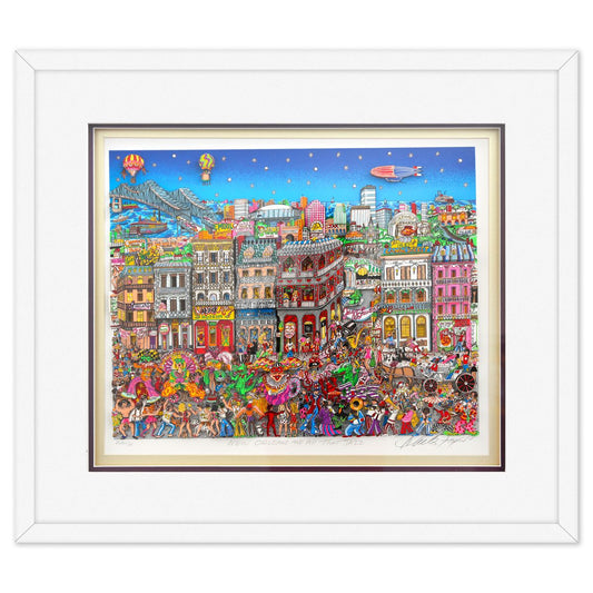 Charles Fazzino- 3D Construction Silkscreen Serigraph "New Orleans and All That Jazz"
