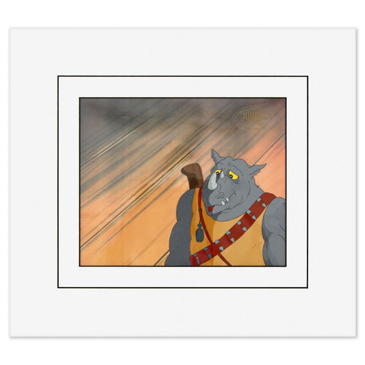 Animation Art- Hand-Painted Cel "Rhino Warrior"