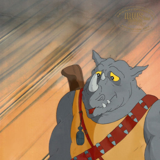 Animation Art- Hand-Painted Cel "Rhino Warrior"