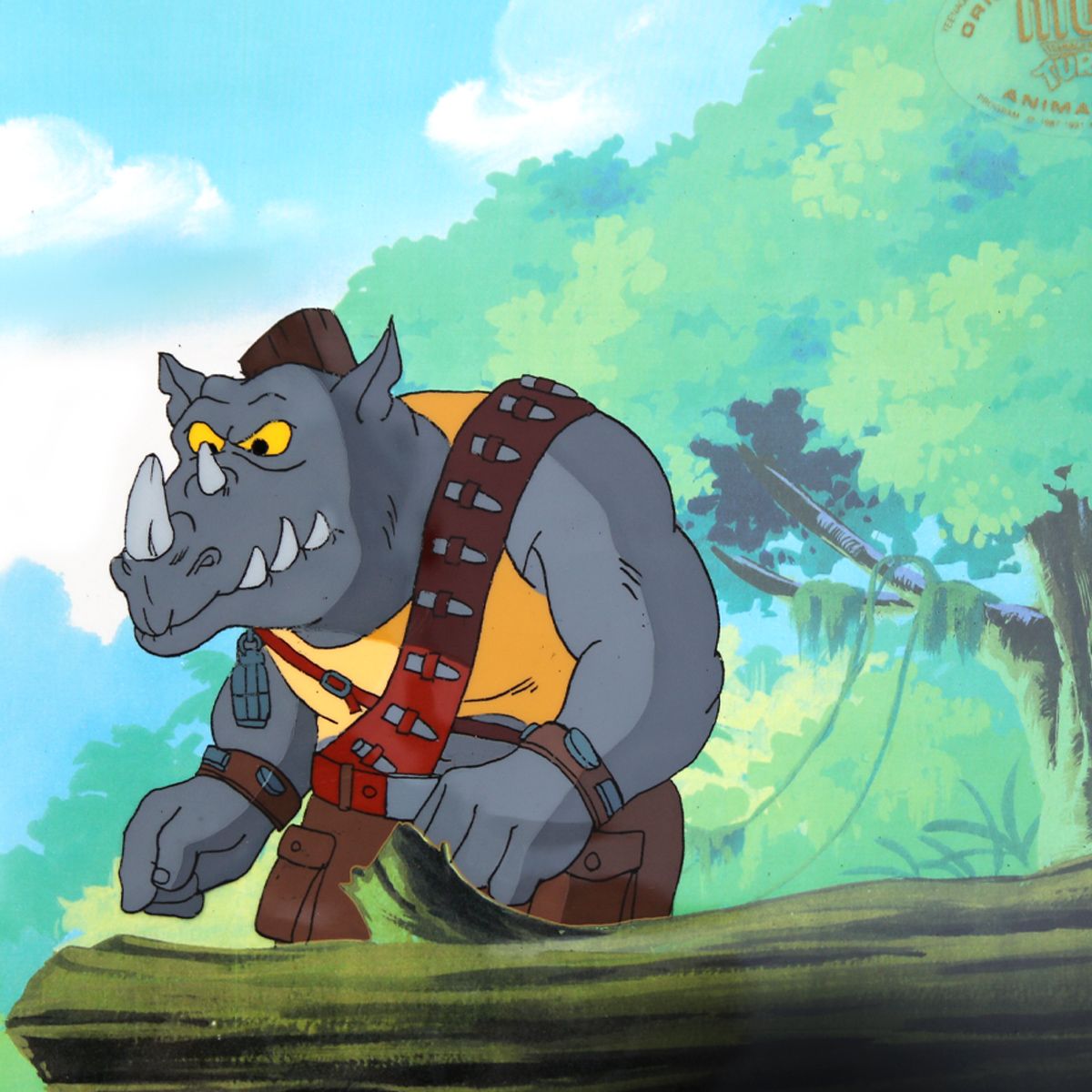 Animation Art- Hand-Painted Cel "Rocksteady"