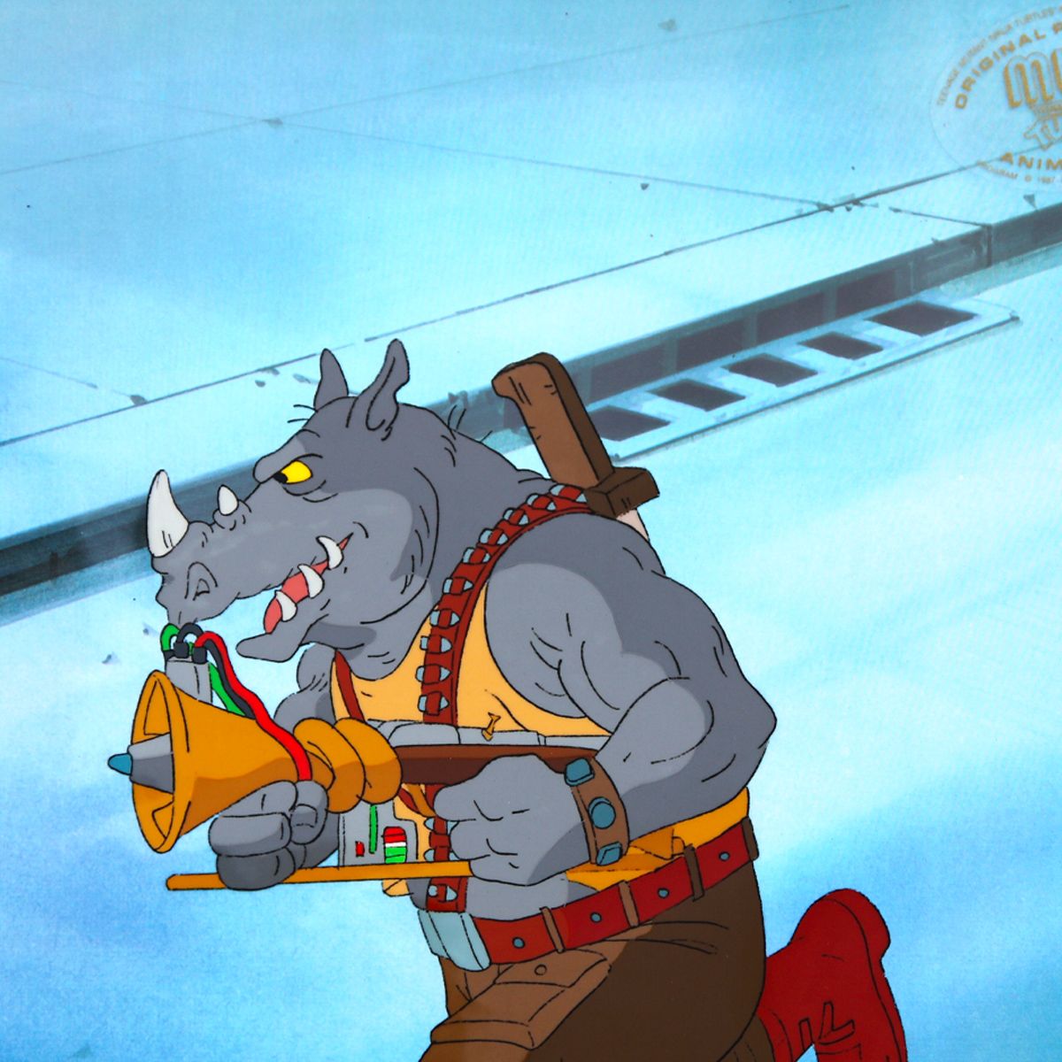 Animation Art- Hand-Painted Cel "Rocksteady"