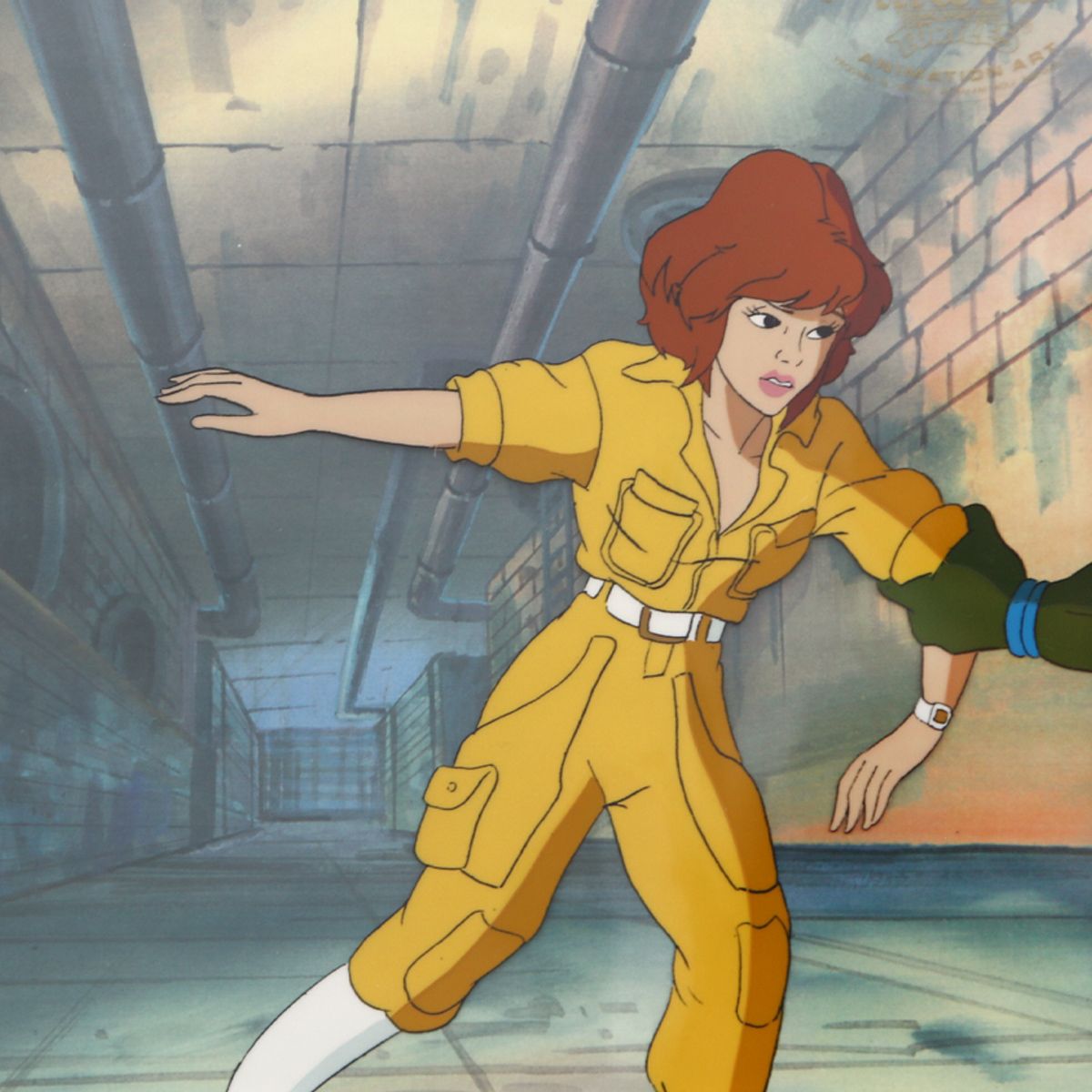 Animation Art- Hand-Painted Cel "April and Leonardo"