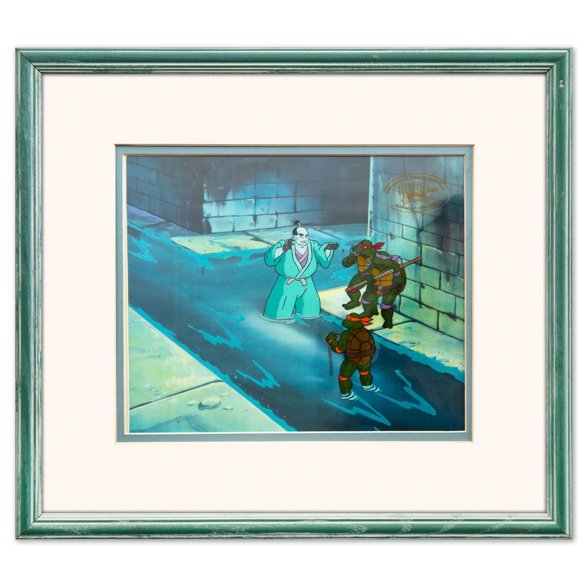 Animation Art- Hand-Painted Cel "Donatello, Michaelangelo, and Raphael"