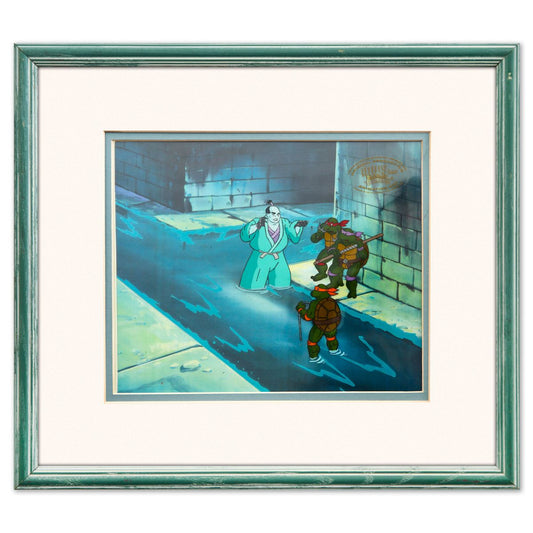 Animation Art- Hand-Painted Cel "Donatello, Michaelangelo, and Raphael"