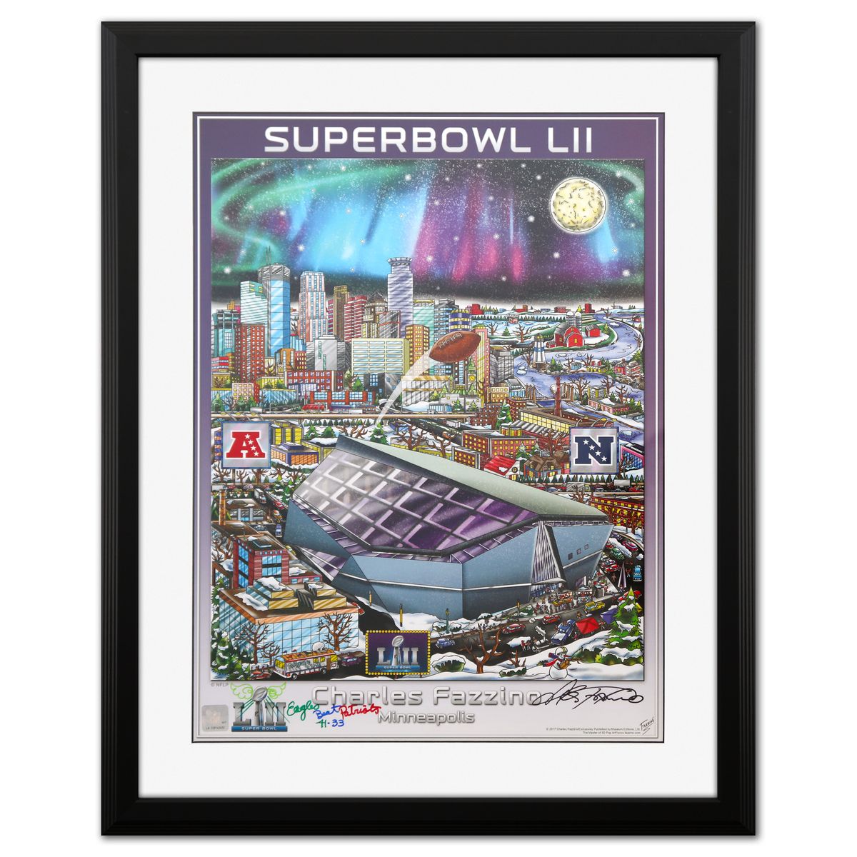 Charles Fazzino- Poster "Super Bowl Lll"