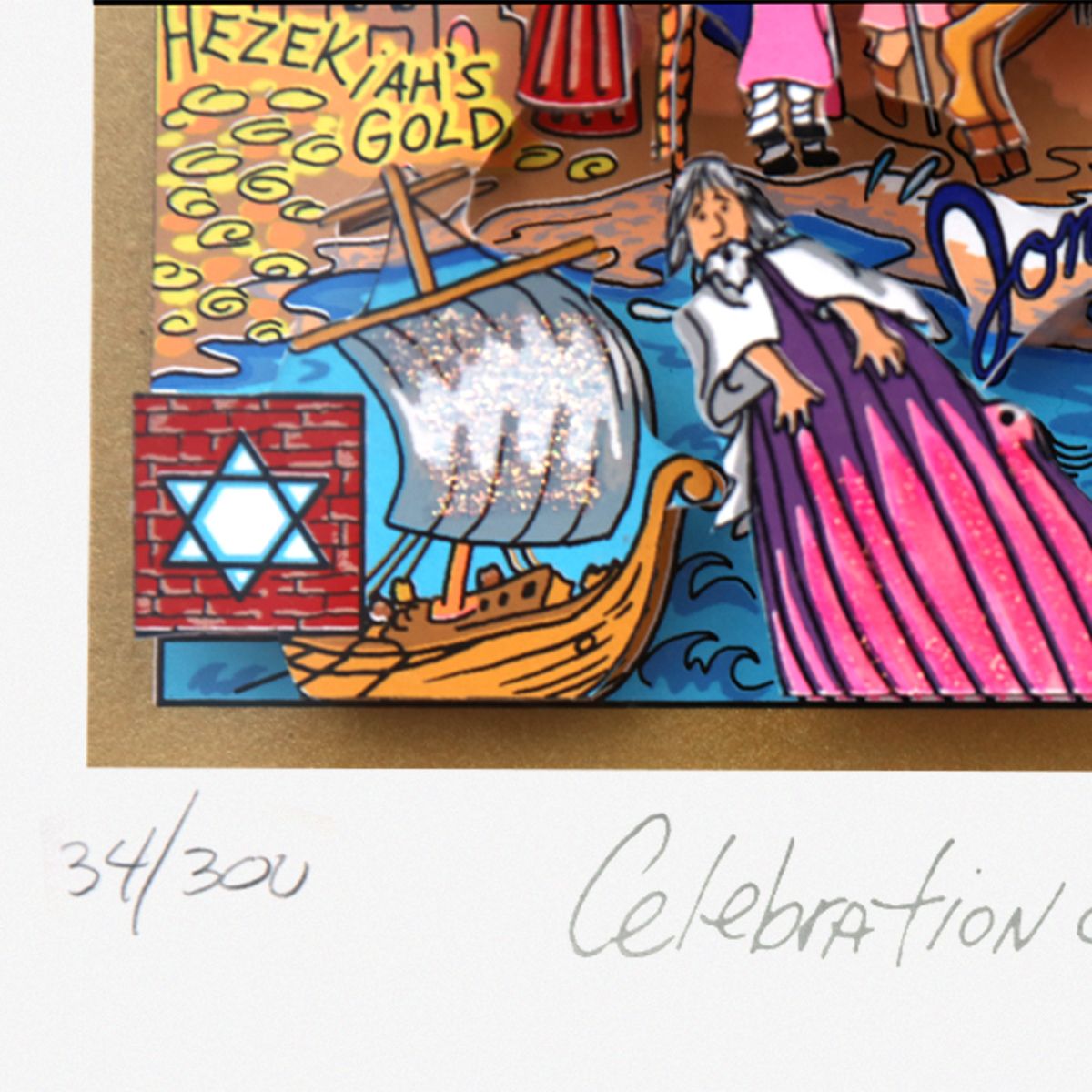 Charles Fazzino- 3D Construction Silkscreen Serigraph "Celebration of Spirit"