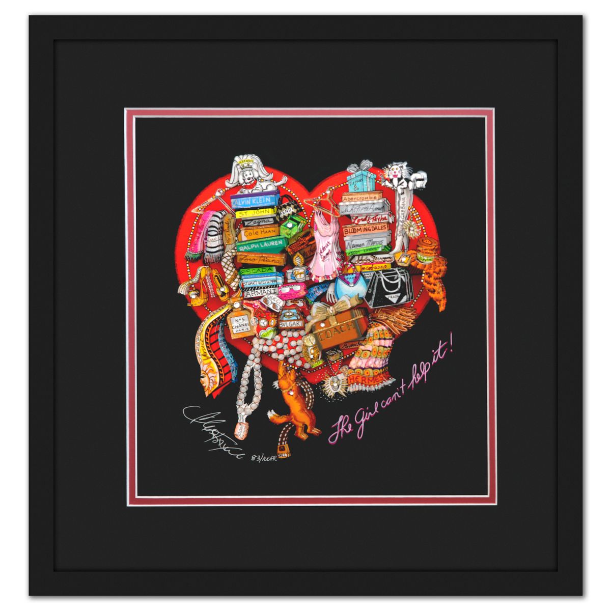 Charles Fazzino- 3D Construction Silkscreen Serigraph "The Girl can’t help it"