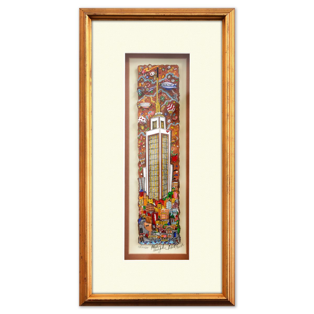 Charles Fazzino- 3D Construction Silkscreen Serigraph "Above New York"