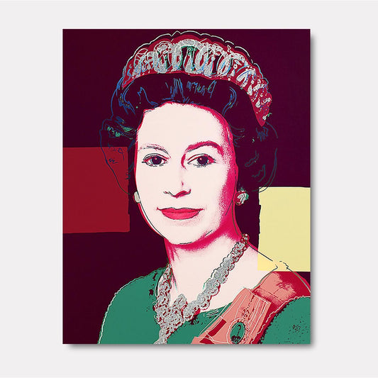 Andy Warhol- Silk Screen on Museum Board with Diamond Dust "Queen Elizabeth II of the United Kingdom 335 (Diamond Dust)"