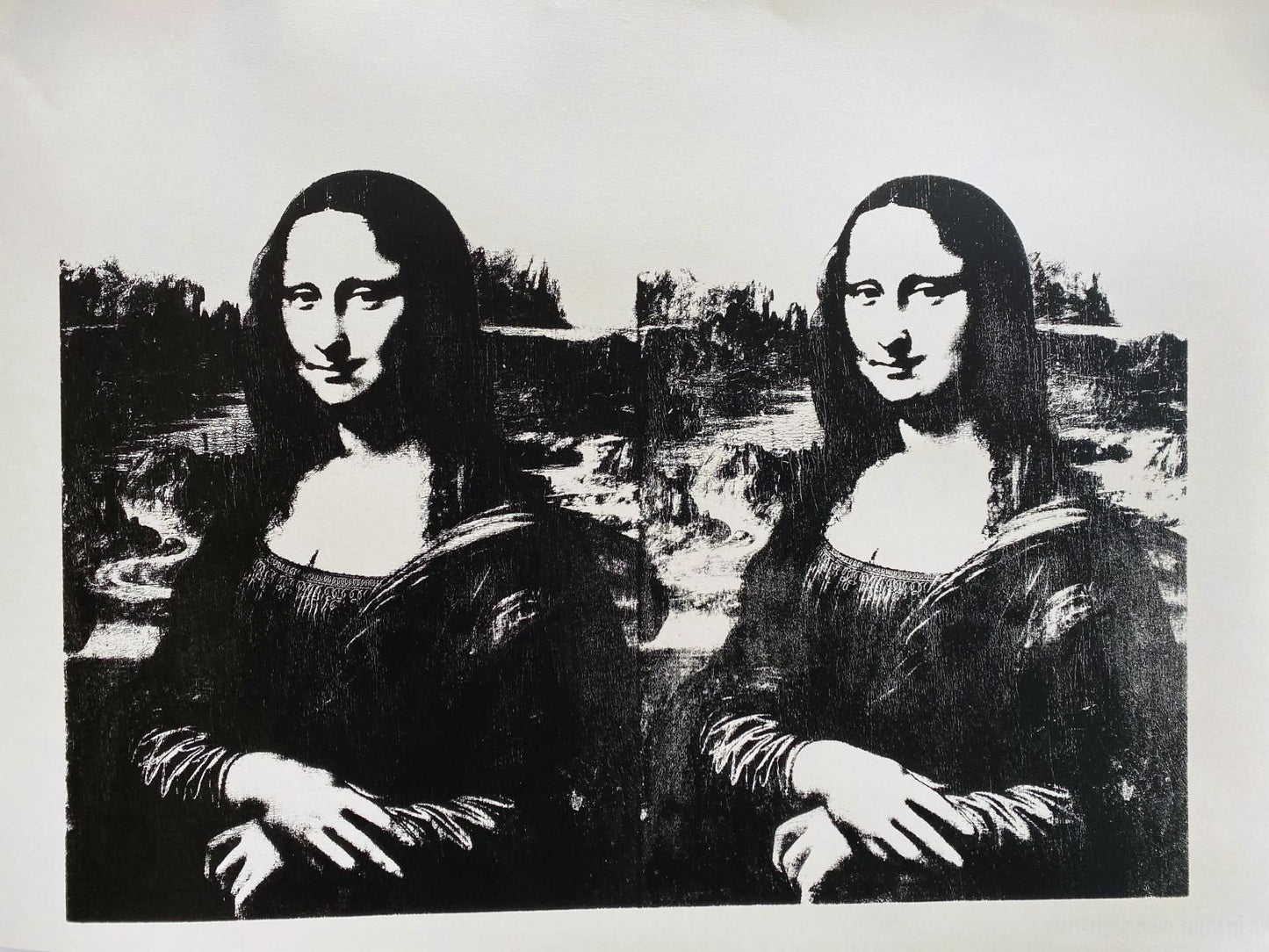 Andy Warhol- SIlkscreen on Vellum Paper "Mona Lisa #5"