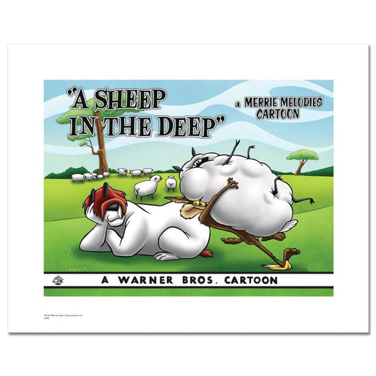 A Sheep in the Deep, Flock Numbered Limited Edition Giclee from Warner Bros. with Certificate of Authenticity.