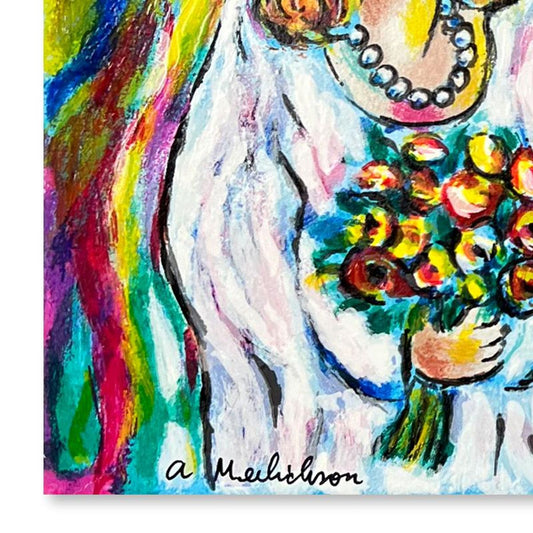 Alex Meilichson, "Moonlight Wedding" Hand Signed, Numbered Limited Edition Serigraph with Letter of Authenticity.