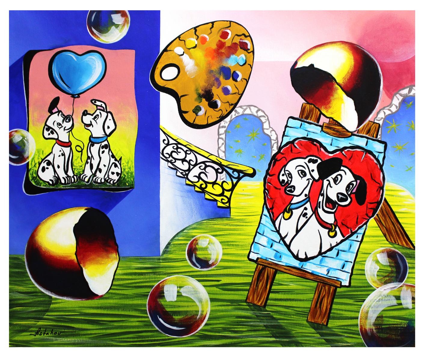 Alexander Astahov- Original Oil on Canvas "Love Dalmatian"