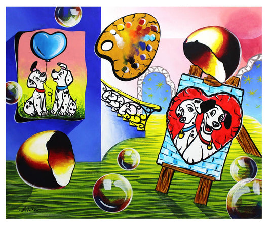 Alexander Astahov- Original Oil on Canvas "Love Dalmatian"