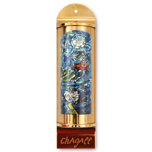 Marc Chagall- Mezuzah/ Silkscreen on 24K gold plated bronze "Reuben"
