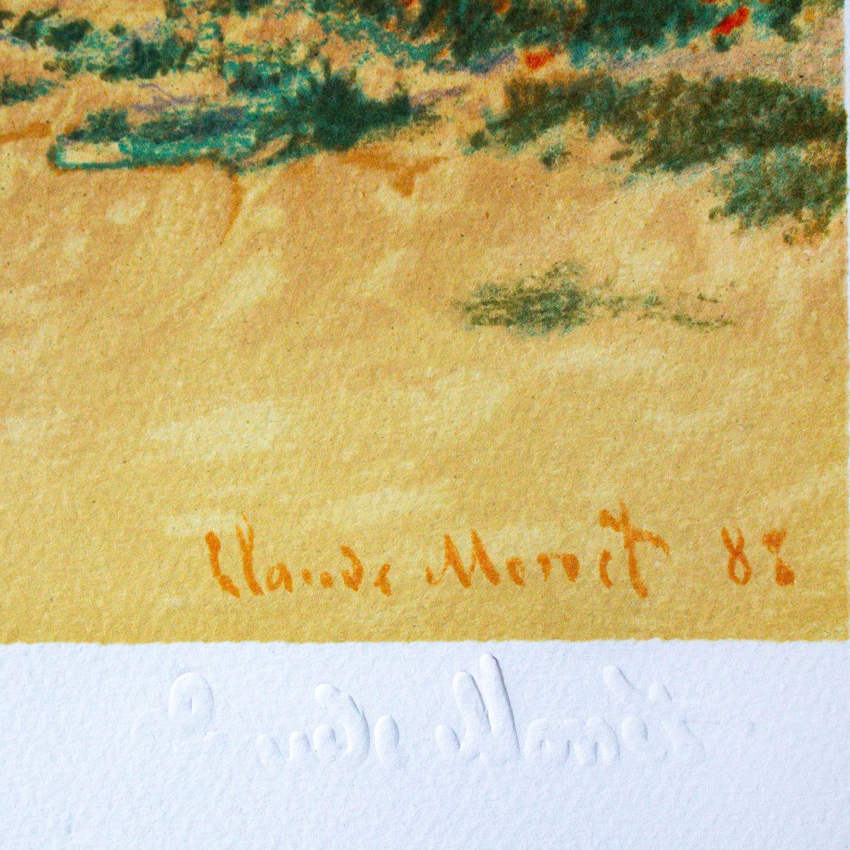 Claude Monet- Lithograph "Chemin Dans Les Bles A Pourville"