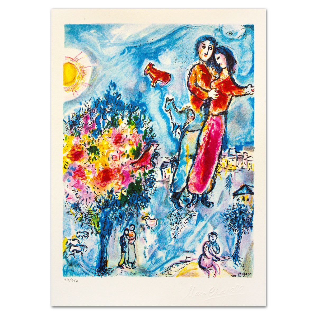 Marc Chagall- Lithograph "Entre L'hiver Et Le Printemps"