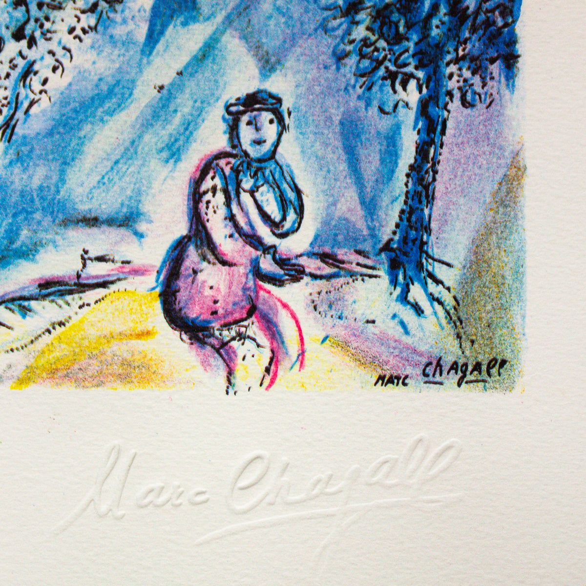 Marc Chagall- Lithograph "Entre L'hiver Et Le Printemps"