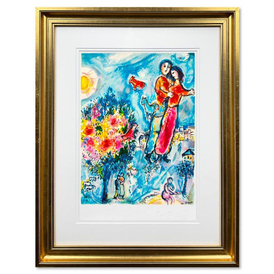 Marc Chagall (1887-1985), "Entre L'hiver Et Le Printemps" Framed Limited Edition Lithograph with Letter of Authenticity.