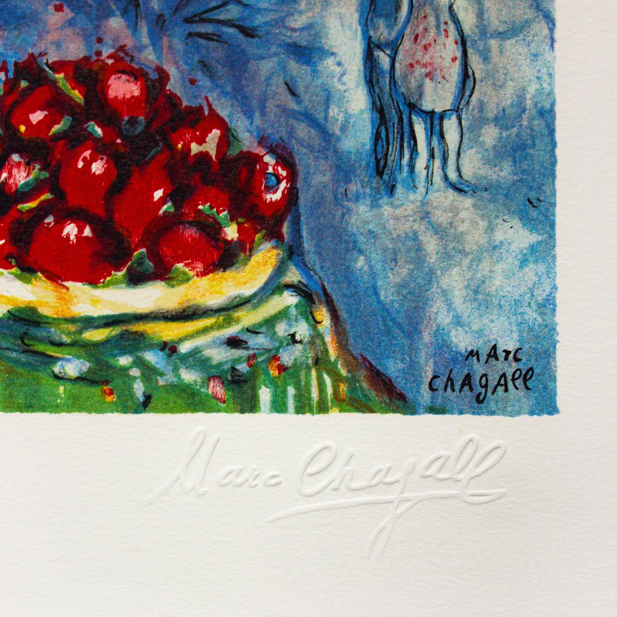Marc Chagall- Lithograph "Fruits Et Fleurs Devant La Mer"