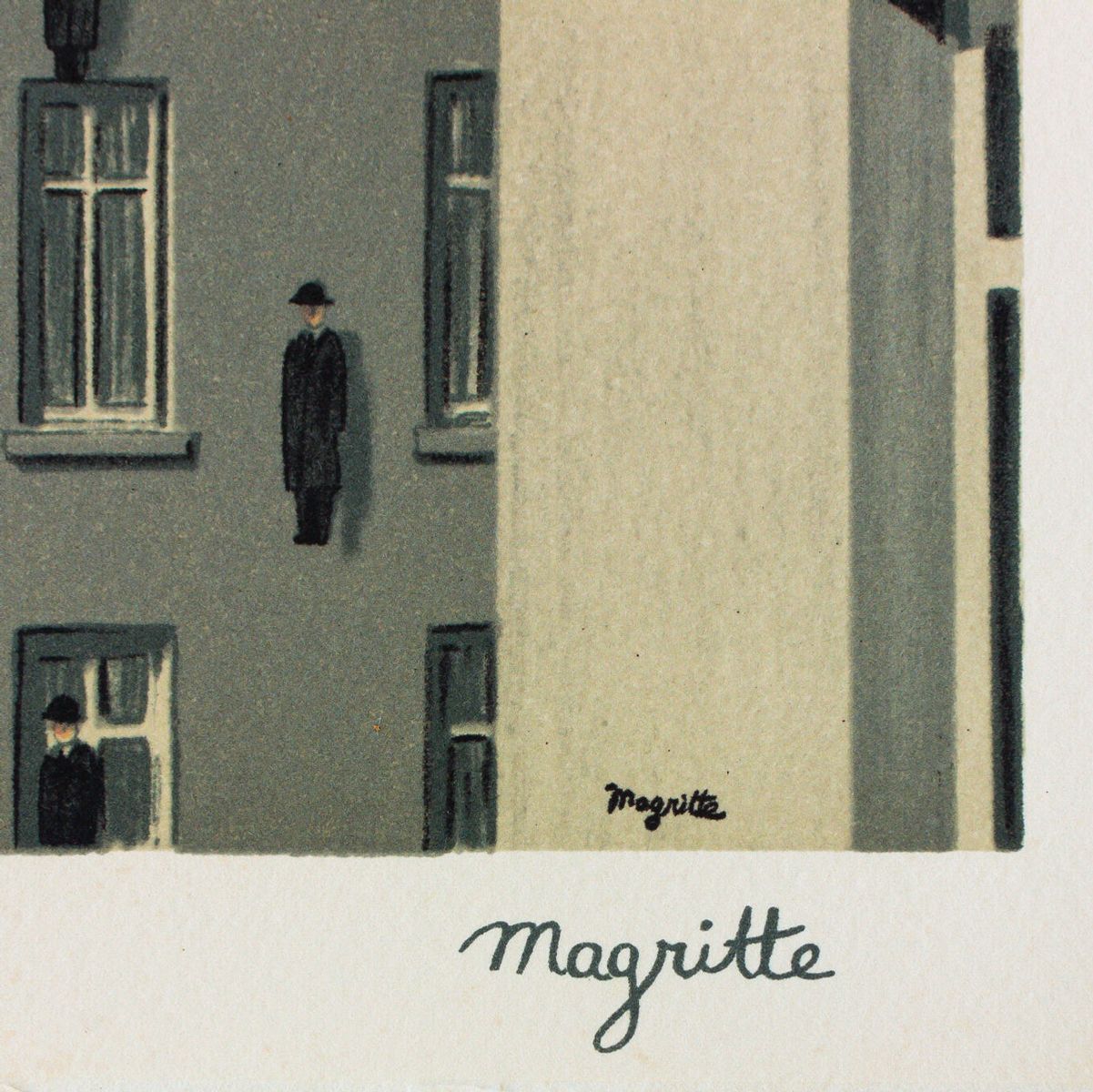 Rene Magritte- Lithograph "Golconda"