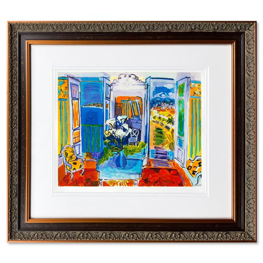 Raoul Dufy (1877-1953), "Interieur A La Fenetre Ouverte" Framed Limited Edition Lithograph with Letter of Authenticity.