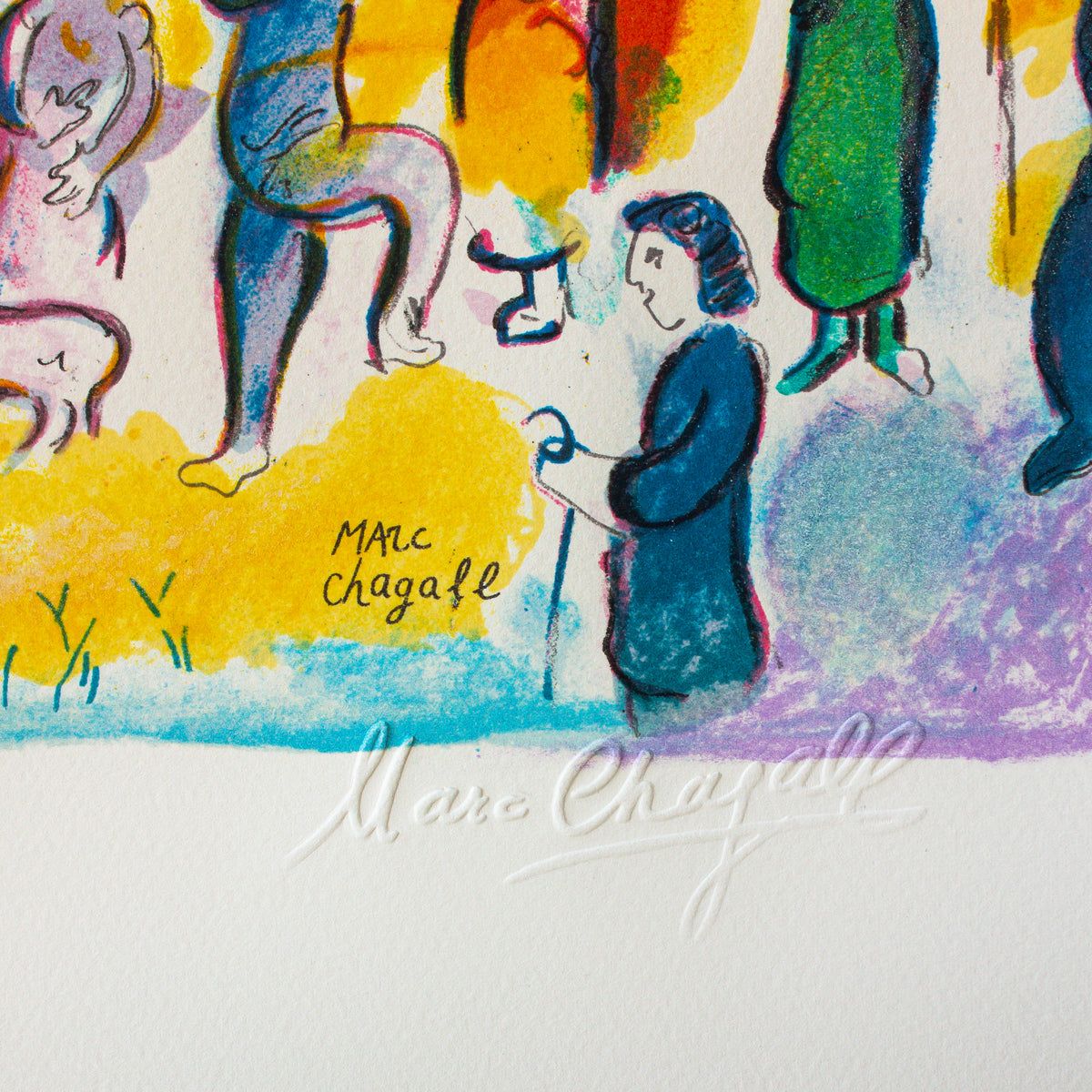 Marc Chagall- Lithograph "La Procession De Noel"