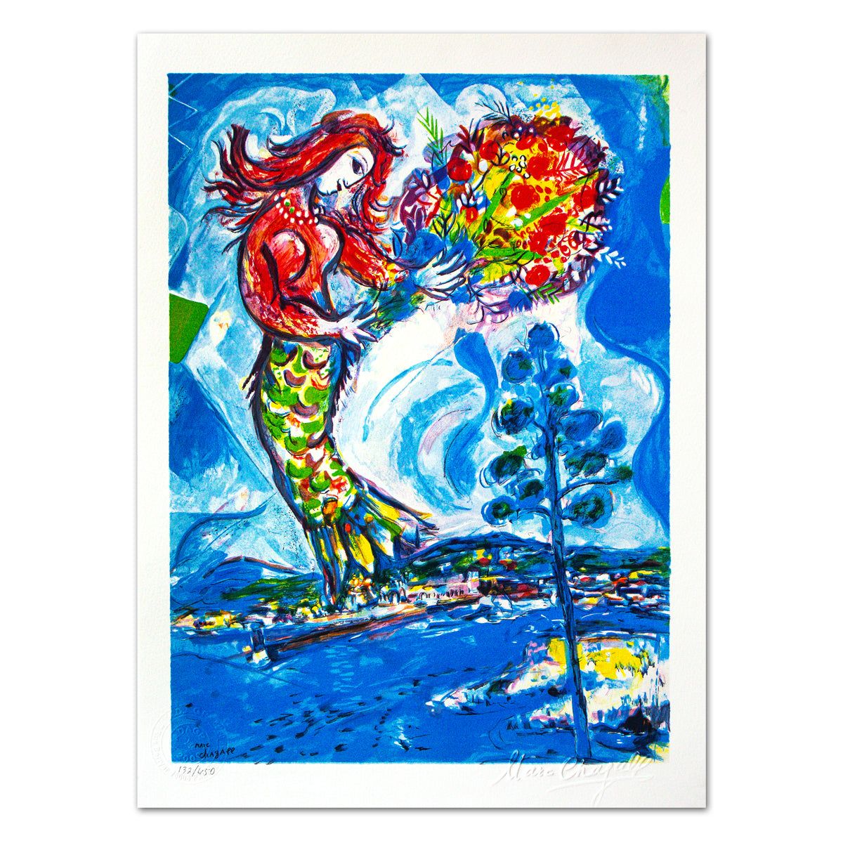 Marc Chagall- Lithograph "La Sirene Au Pin"