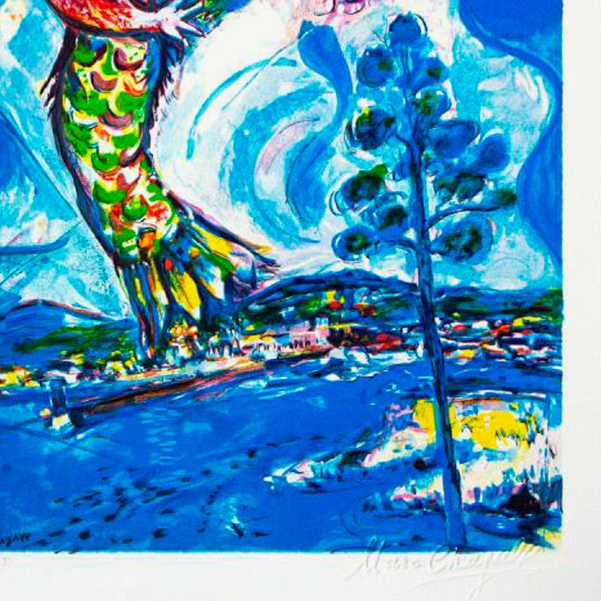 Marc Chagall (1887-1985), "La Sirene Au Pin" Framed Limited Edition Lithograph with Letter of Authenticity.