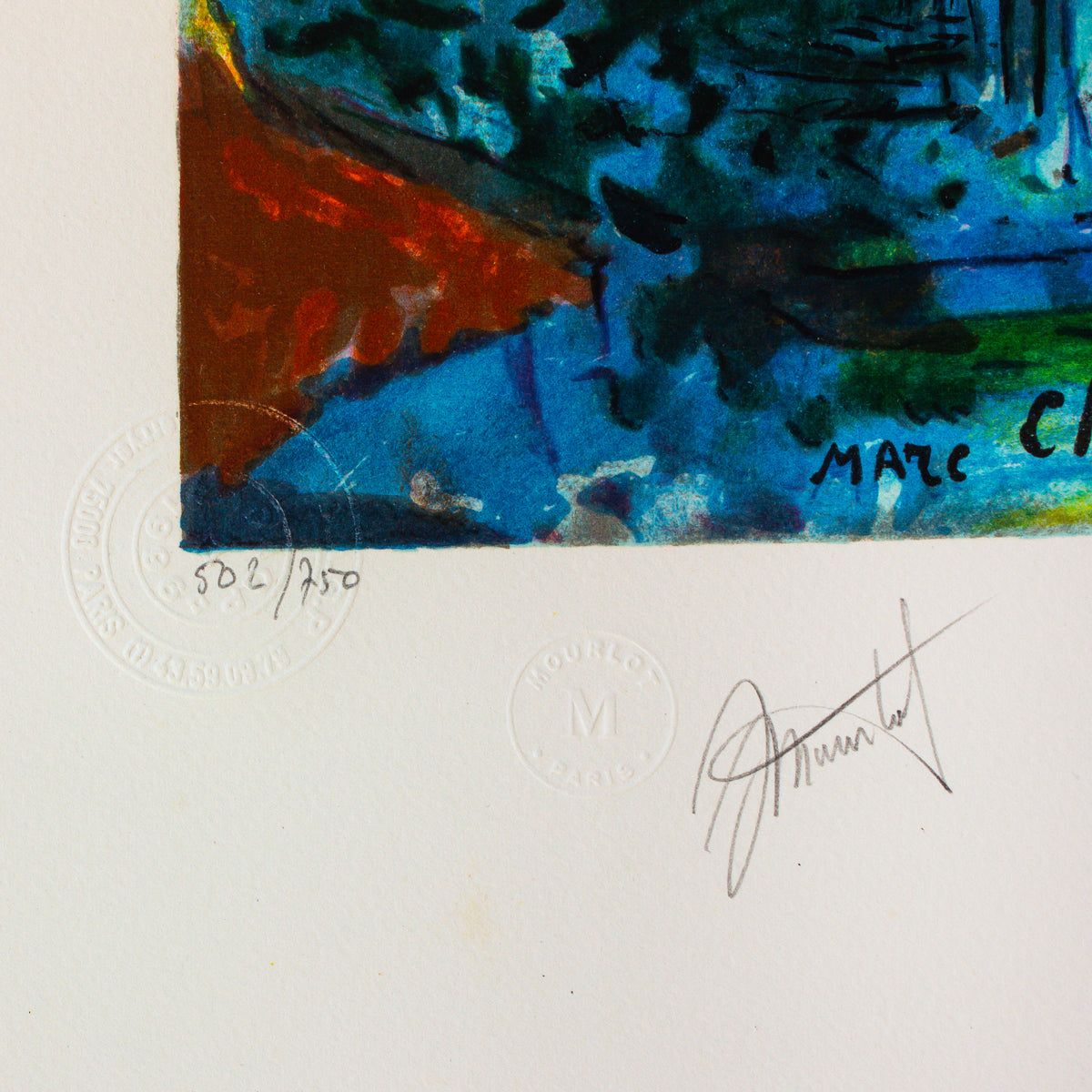 Marc Chagall- Lithograph "Le Bouquet De Renoncules"