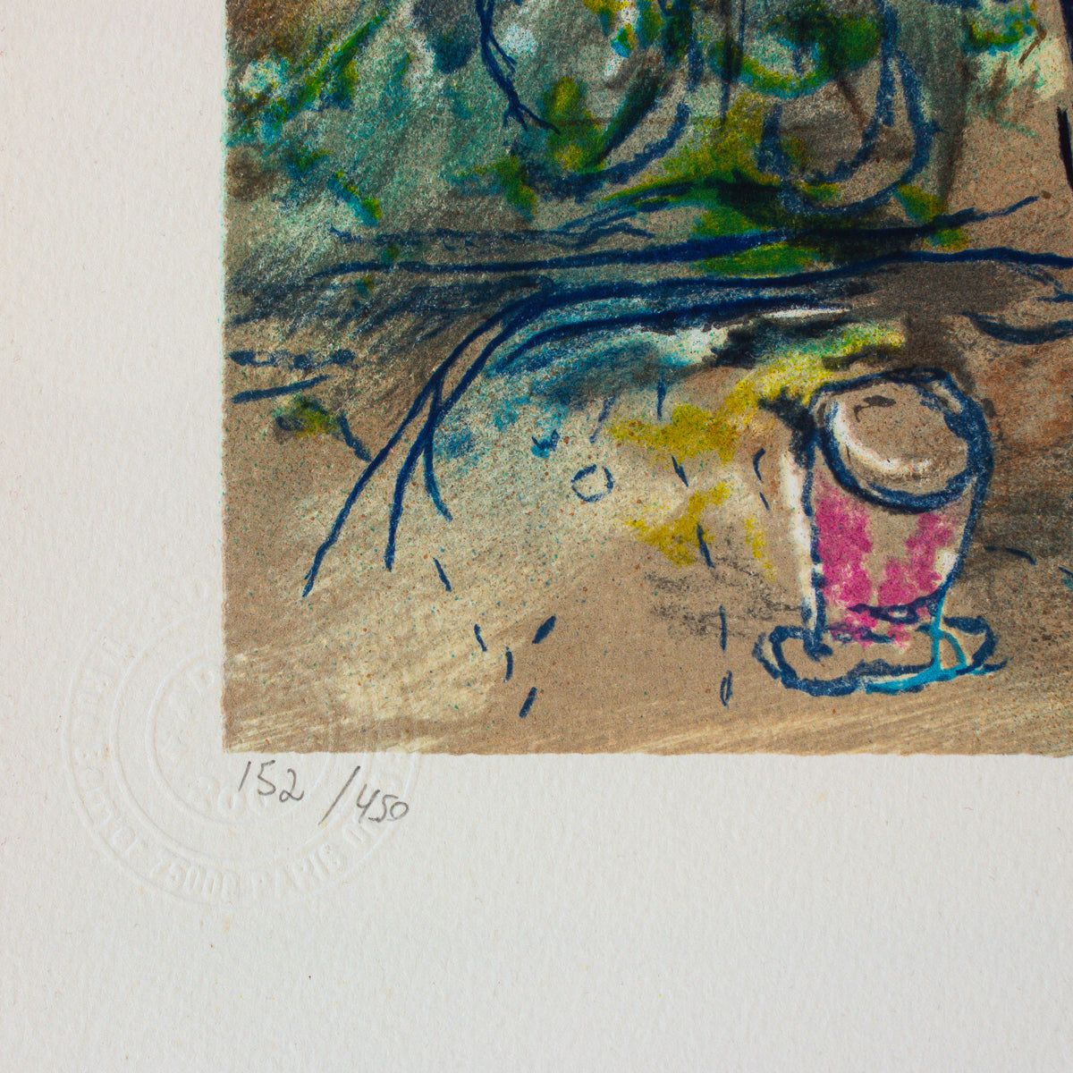 Marc Chagall- Lithograph "Le Bouquet Devant La Fenetre"