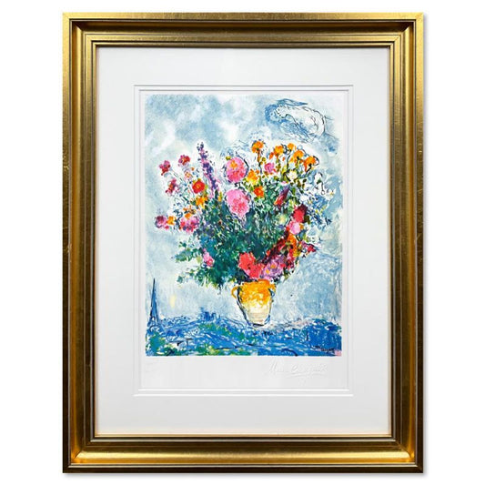 Marc Chagall (1887-1985), "Le Bouquet Et La Tour Eiffel" Framed Limited Edition Lithograph with Letter of Authenticity.