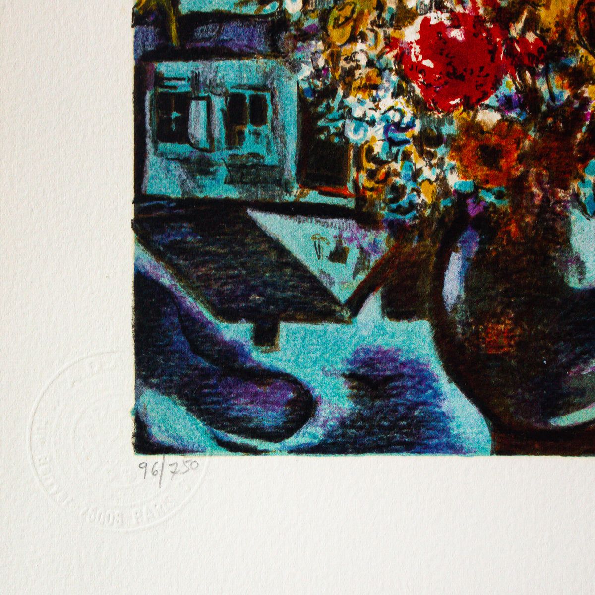 Marc Chagall- Serigraph "Le Boutique Et Le Village Bleu"