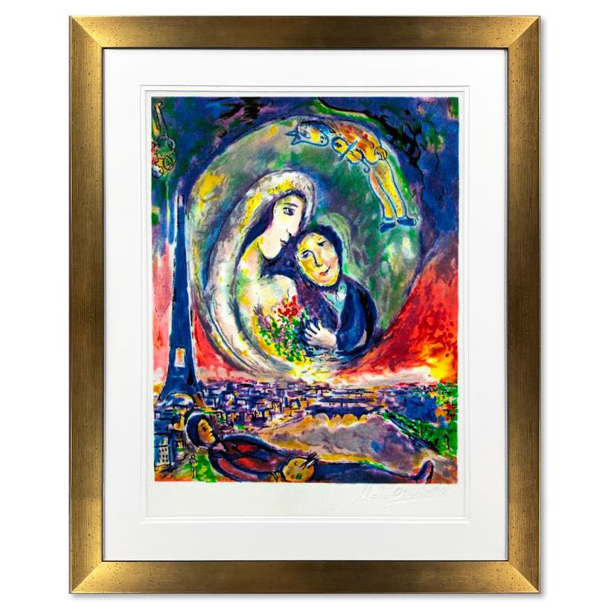 Marc Chagall (1887-1985), "Le Songe" Framed Limited Edition Lithograph with Letter of Authenticity.