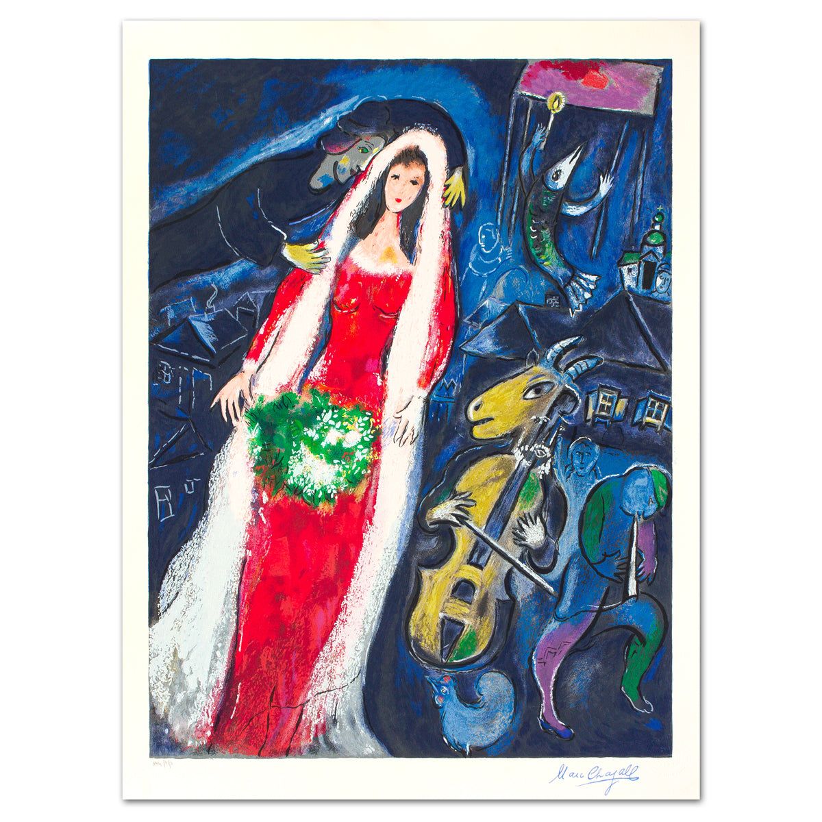 Marc Chagall- Serigraph "Maries Au Village"