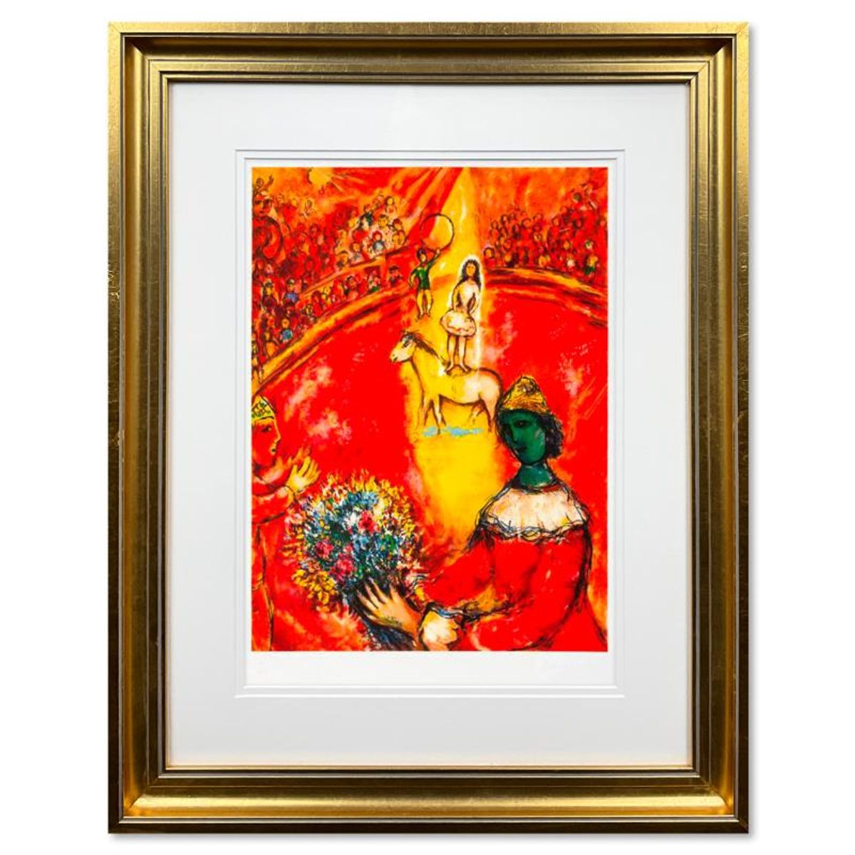 Marc Chagall (1887-1985), "The Circus" Framed Limited Edition Lithograph with Letter of Authenticity.